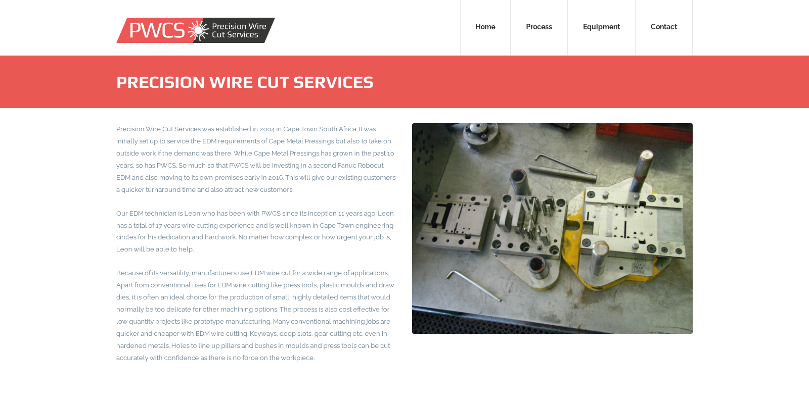 Preview of http://www.precisionwirecutservices.co.za/