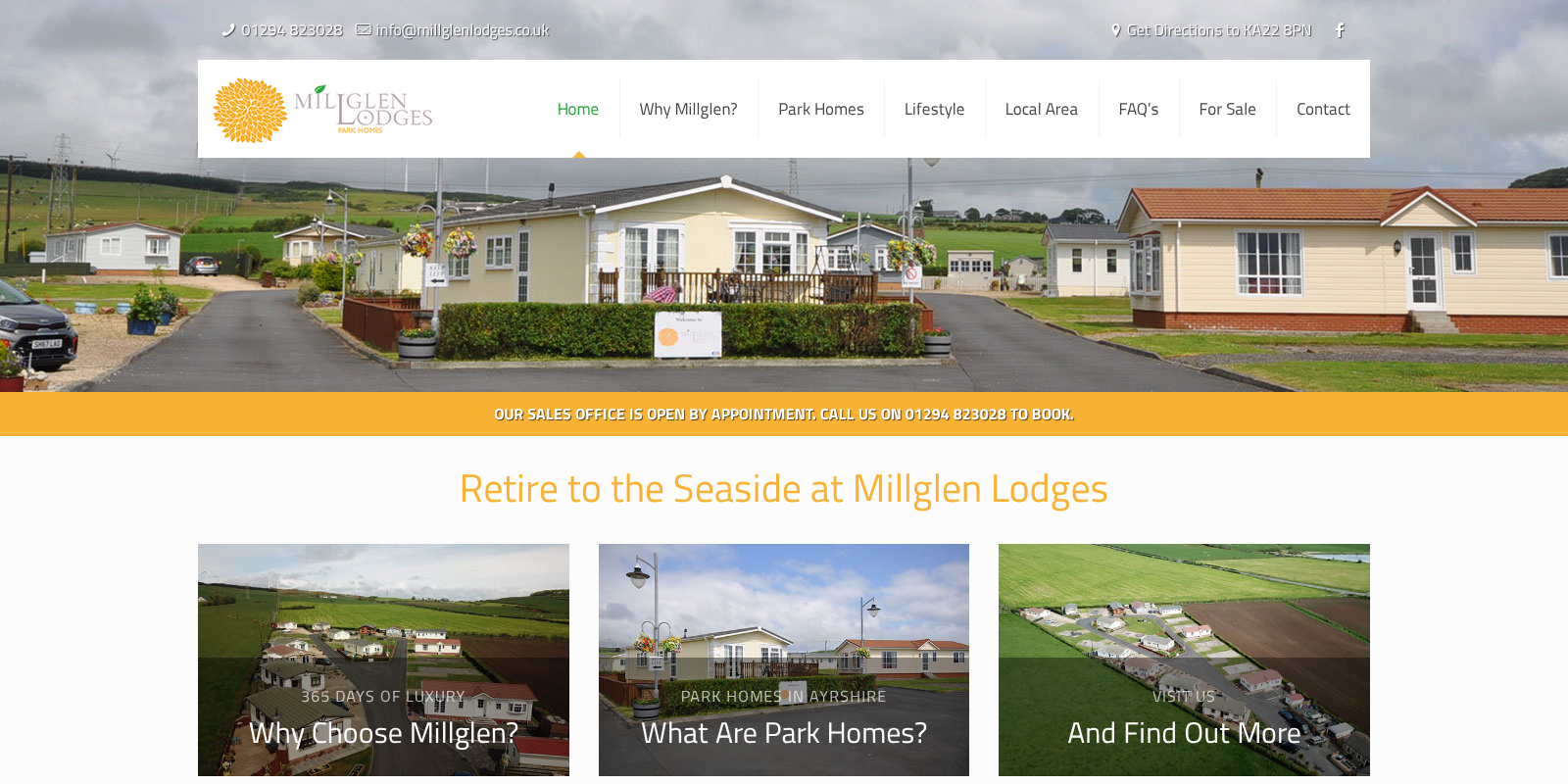 Preview of https://www.millglenlodges.co.uk