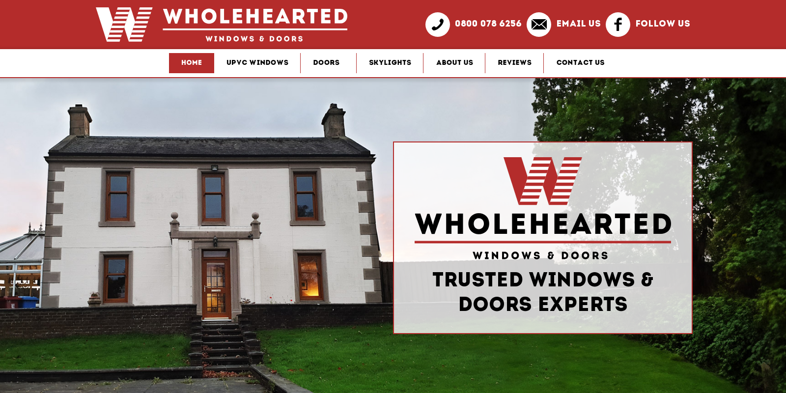 Preview of https://www.wholeheartedwindows.co.uk/