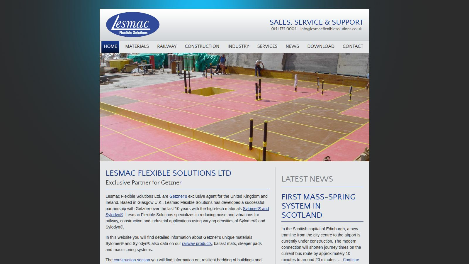Screenshot of the Lesmac Flexible Solutions website
