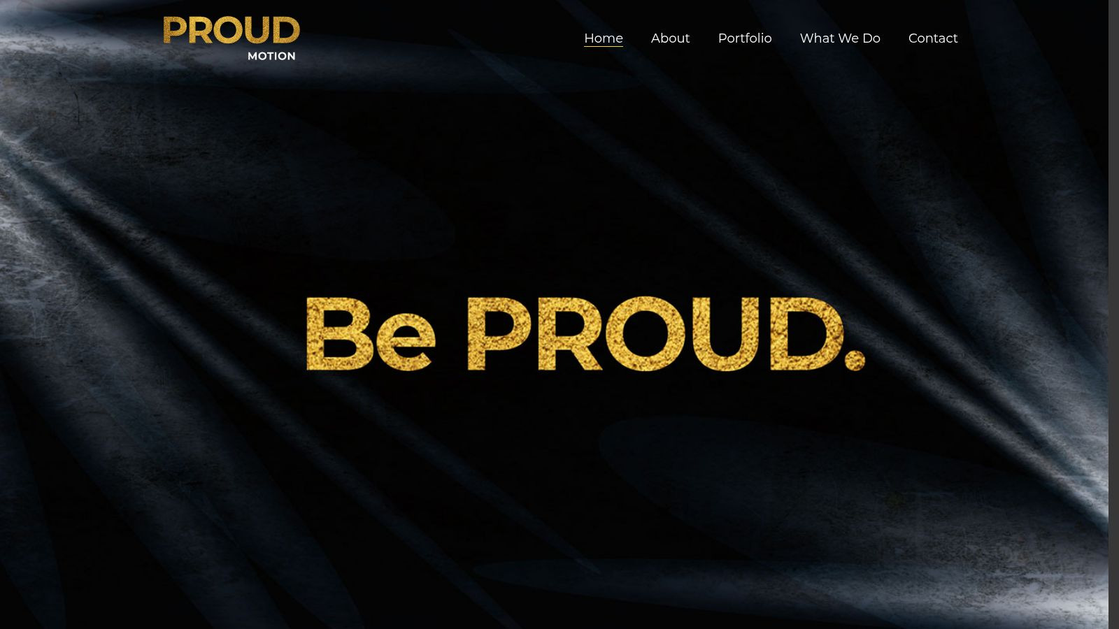 Screenshot of the Proud Motion website