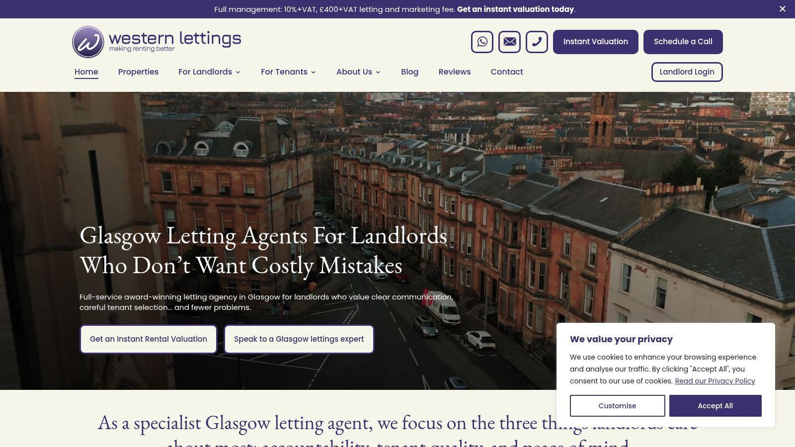 Preview of https://www.westernlettings.co.uk