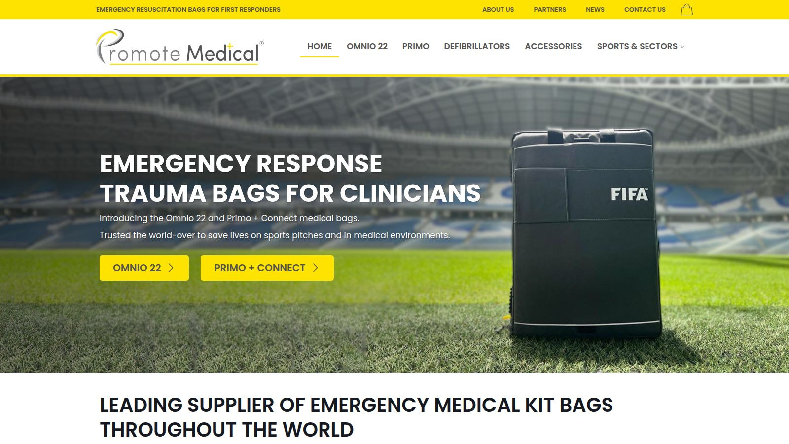 Screenshot of the Promote Medical website